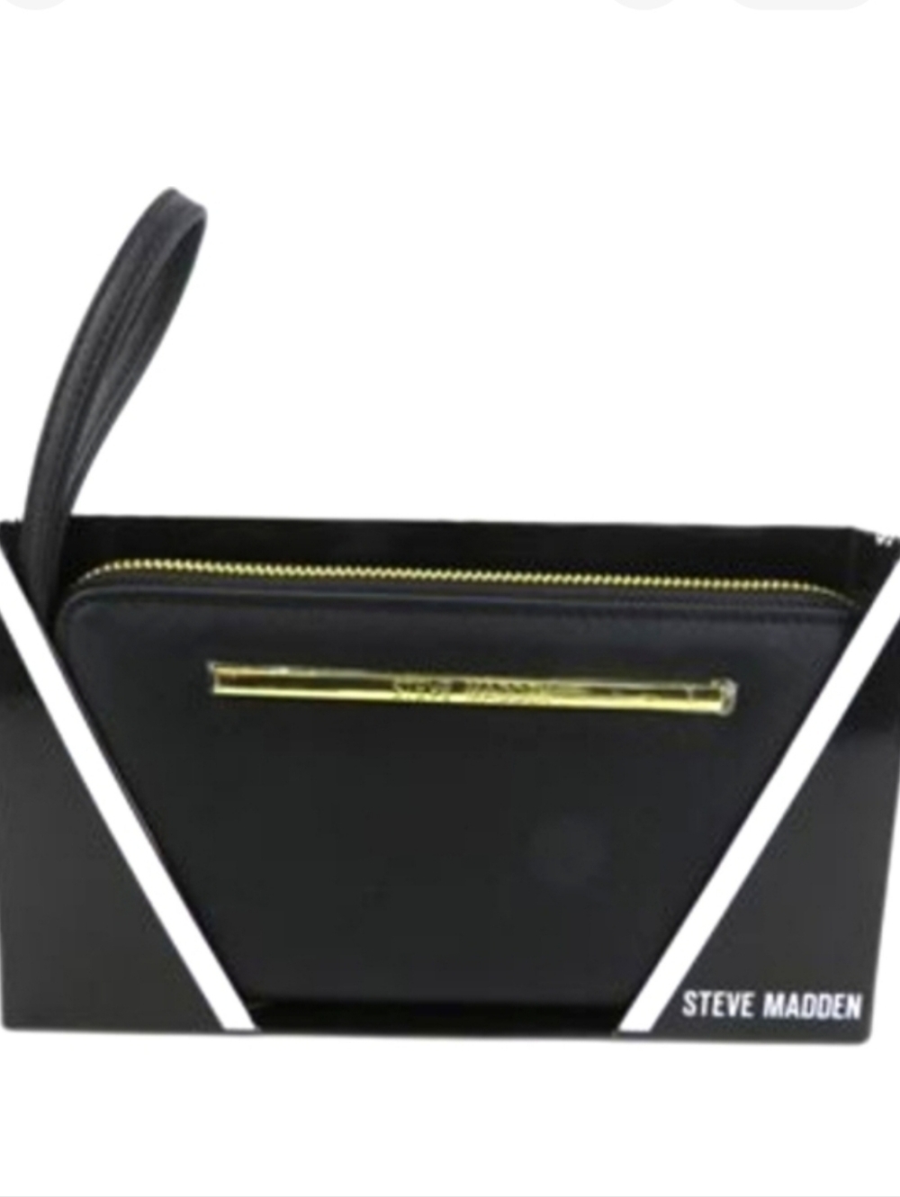 NEW! STEVE MADDEN Black Vegan Leather Wallet Wristlet.